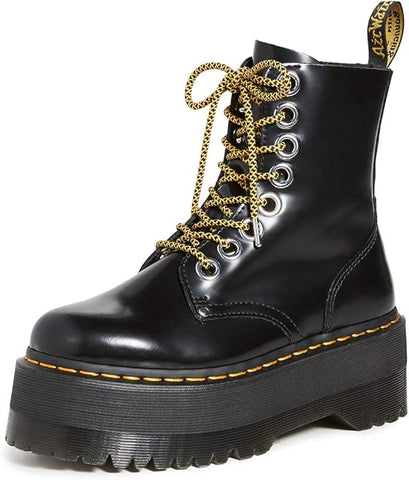 Dr. Martens Vegan Jadon Max – Damen Plateau-Boots in Schwarz