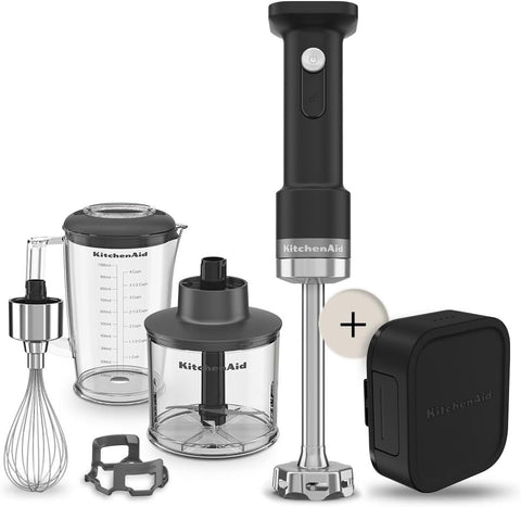 KitchenAid Go Kabelloser Stabmixer mit Zubehör – Schwarz