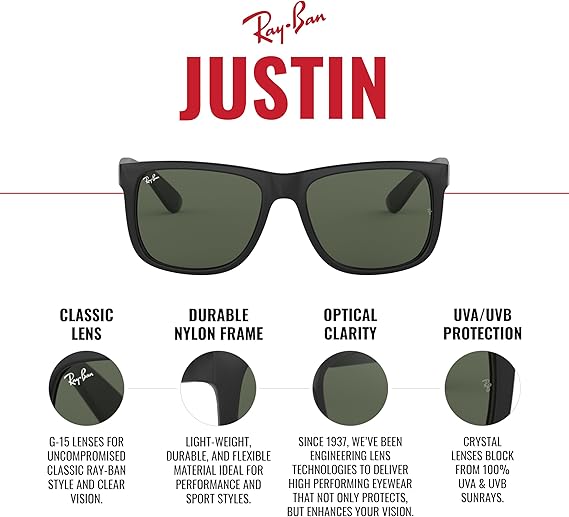 Ray-Ban Justin RB4165 – Red / Blue Mirror