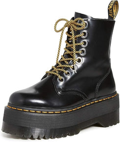 Dr. Martens Vegan Jadon Max – Damen Plateau-Boots in Schwarz