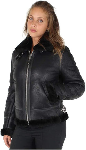 Schott NYC Damen Lederjacke – 100% Echtleder