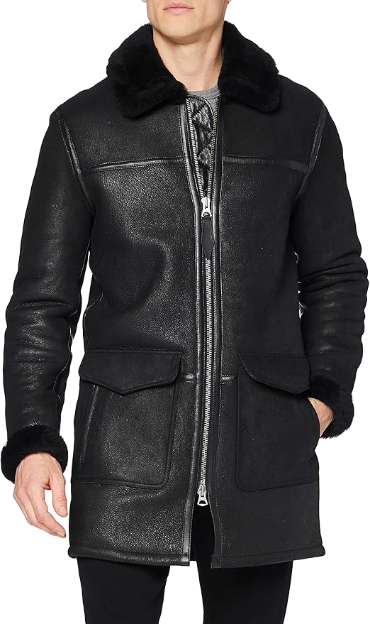 Schott NYC Herren Lederjacke Lccolorado – 100% Schafsleder