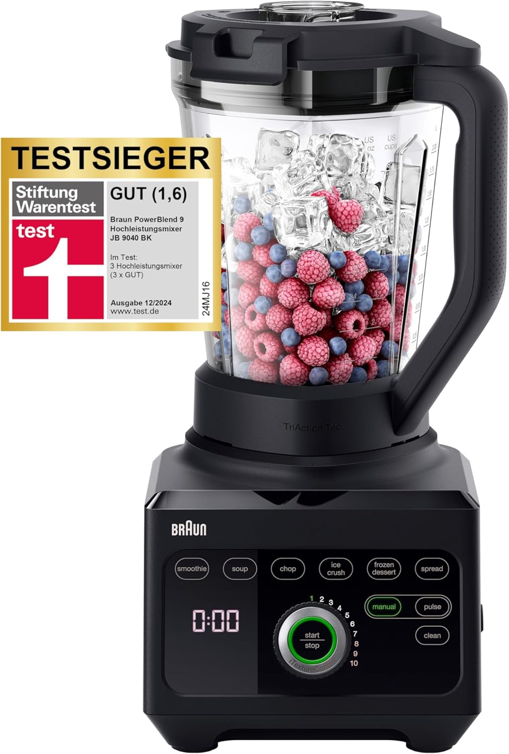 Braun PowerBlend 9 JB9040BK Hochleistungsmixer – Schwarz