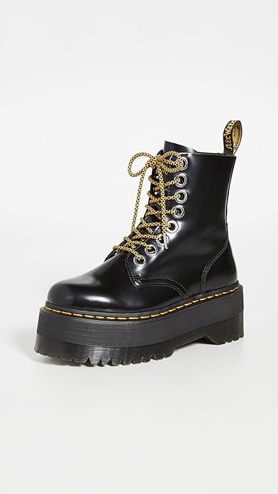 Dr. Martens Vegan Jadon Max – Damen Plateau-Boots in Schwarz