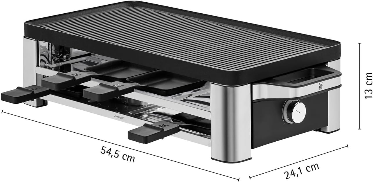 WMF Lono Raclette Grill für 8 Personen – Cromargan Edelstahl