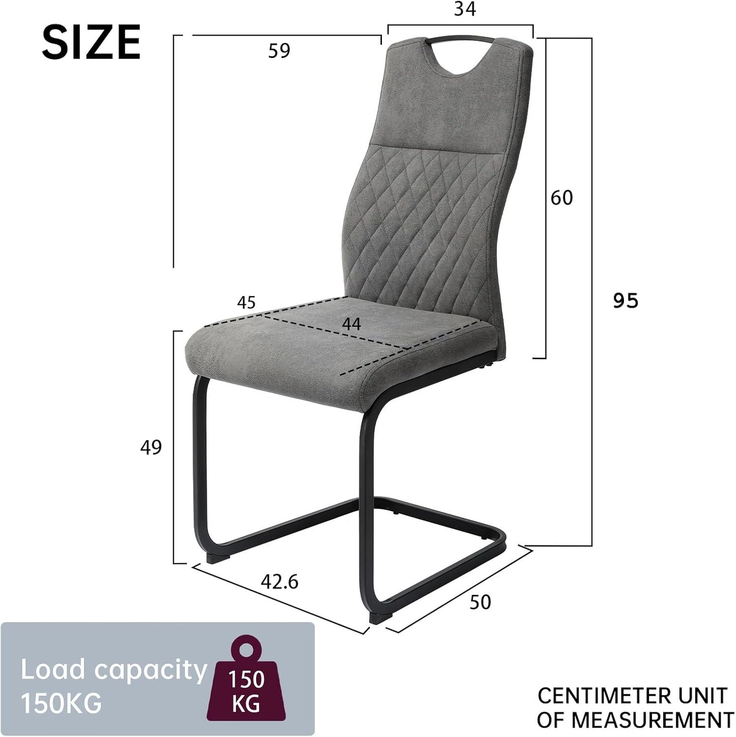 JIEXI 4er-Set Freischwinger – Modernes Design & Ergonomie