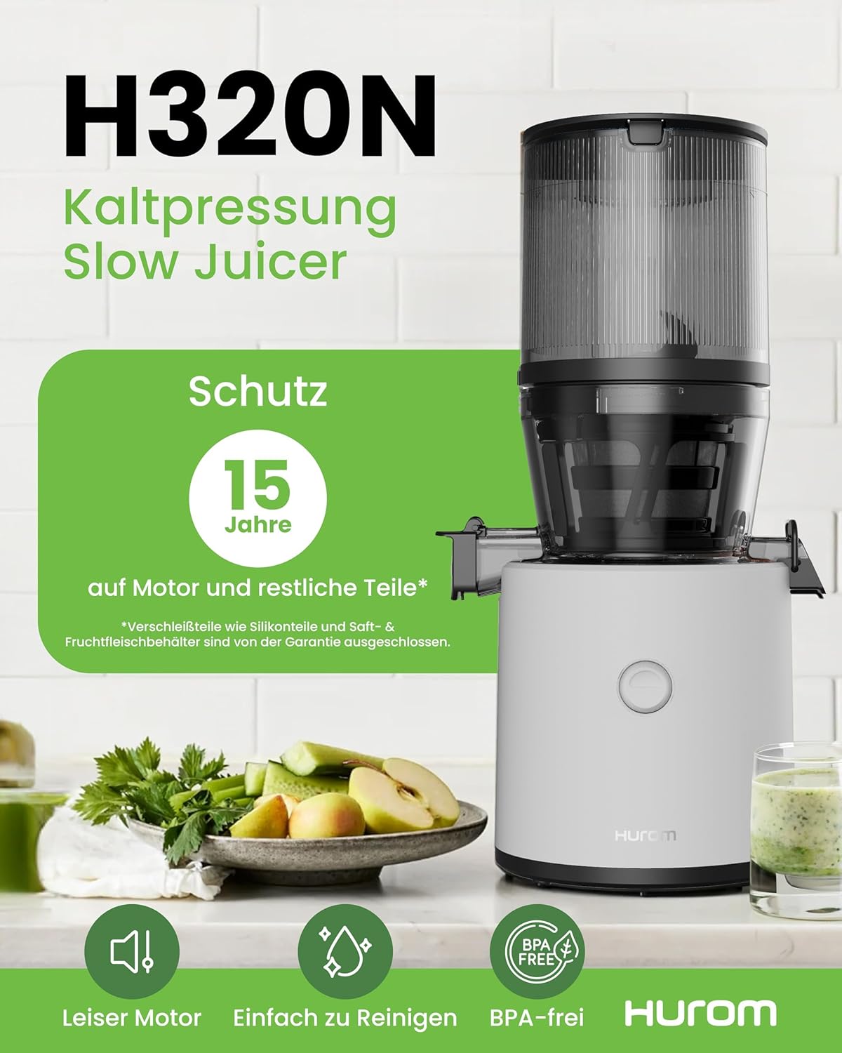 Hurom H320N Slow Juicer – Weiß