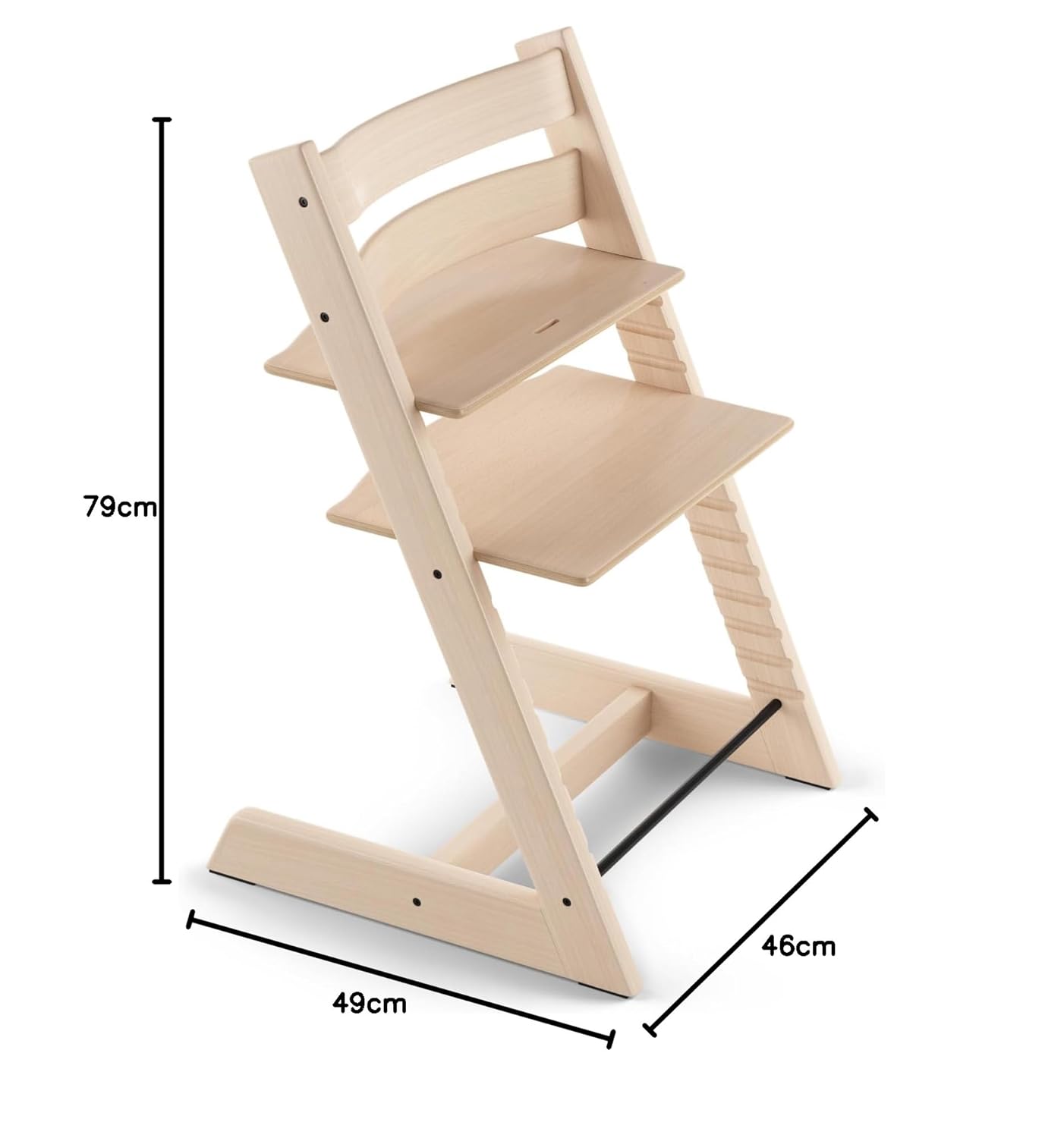 Stokke TRIPP TRAPP® Hochstuhl Schwarz – Der mitwachsende Klassiker aus Buchenholz