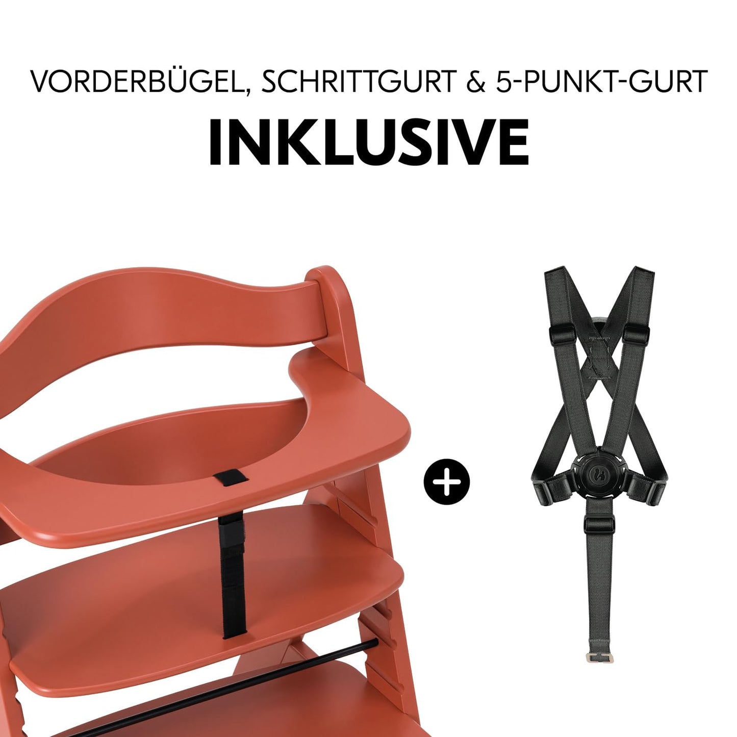 Hauck Alpha + Hochstuhl Kork – Mitwachsender Holzstuhl aus Buchenholz