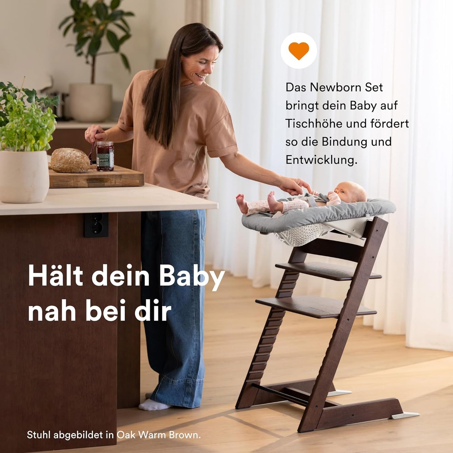 Stokke TRIPP TRAPP® Hochstuhl Schwarz inkl. Newborn Set – Die Komplettlösung ab der Geburt