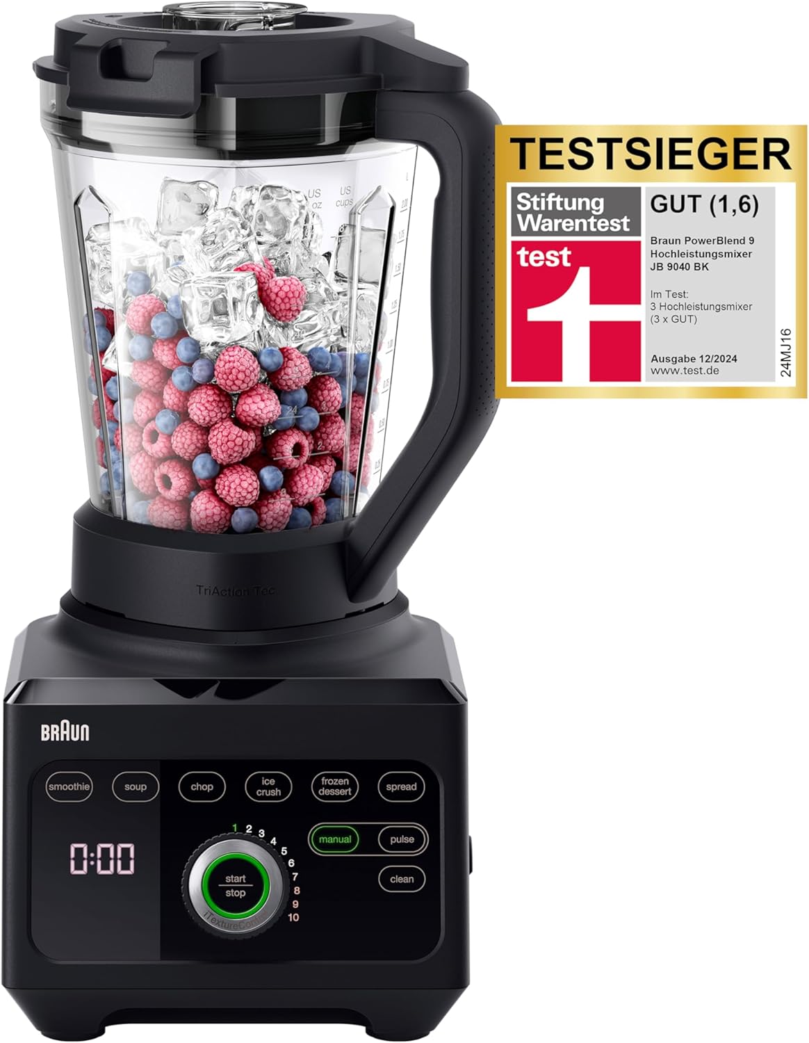 Braun PowerBlend 9 JB9040BK Hochleistungsmixer – Schwarz