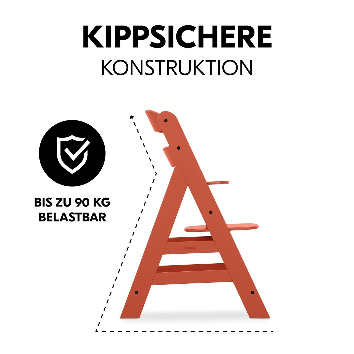 Hauck Alpha + Hochstuhl Kork – Mitwachsender Holzstuhl aus Buchenholz