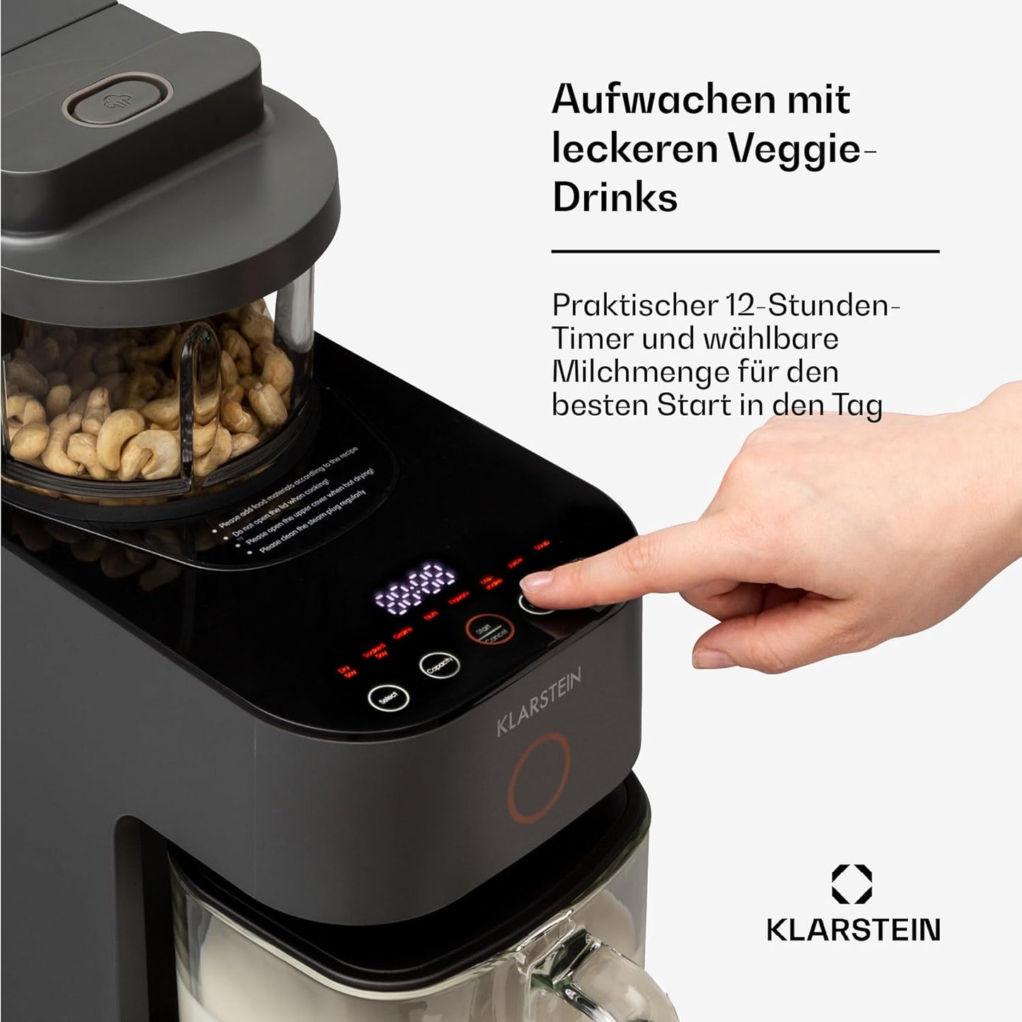 Klarstein Standmixer und Pflanzenmilchbereiter – Schwarz