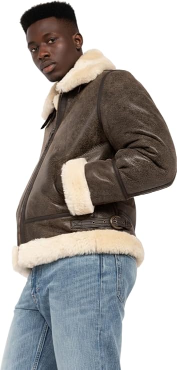 Schott NYC Herren Lammfelljacke Lc1259 – B-3 Bomberjacke