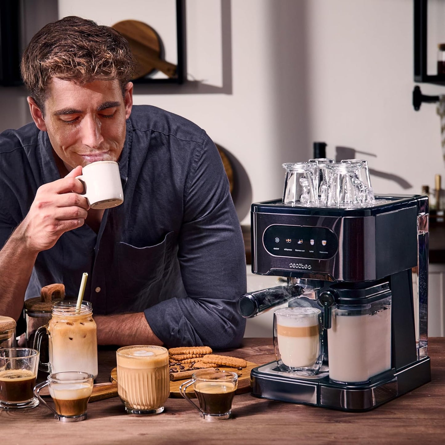 Cecotec Power Espresso 20 ColdBrew Latte Fresh – Dark Steel