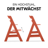 Hauck Alpha + Hochstuhl Kork – Mitwachsender Holzstuhl aus Buchenholz