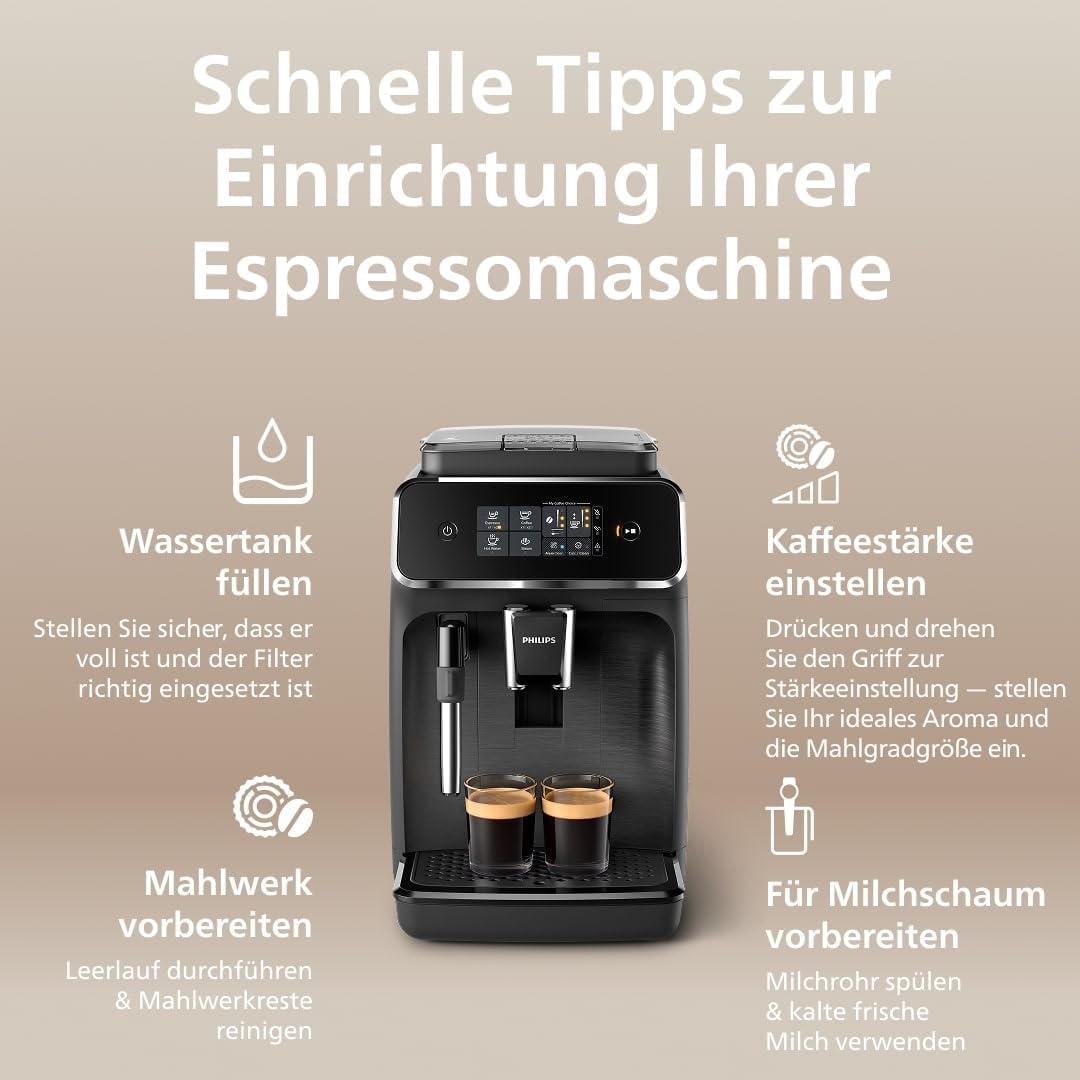 Philips Series 2200 Kaffeevollautomat EP2220/10 | Matt Schwarz