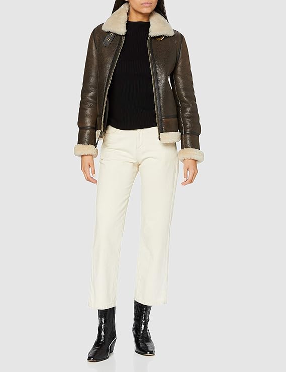 Schott NYC Damen Lederjacke – 100% Echtleder