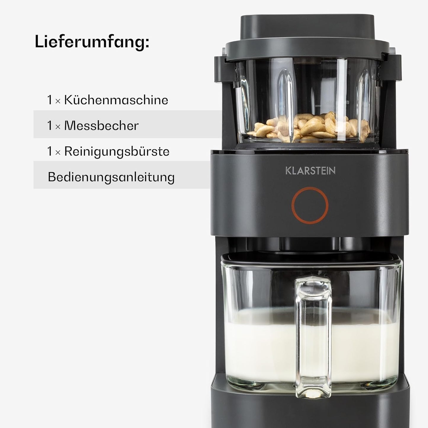 Klarstein Standmixer und Pflanzenmilchbereiter – Schwarz