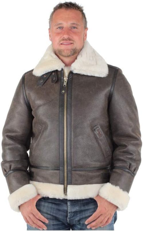 Schott NYC Herren Lammfelljacke Lc1259 – B-3 Bomberjacke